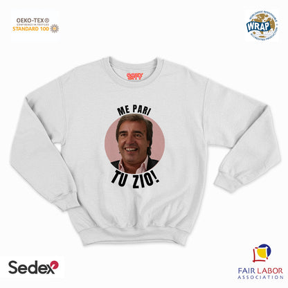 felpa con girocollo unisex- me pari tu zio per chiari