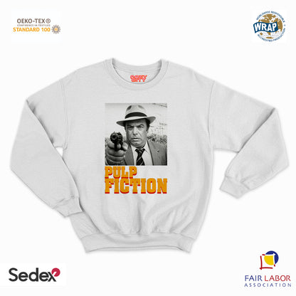 felpa con girocollo unisex- lo gatto fiction