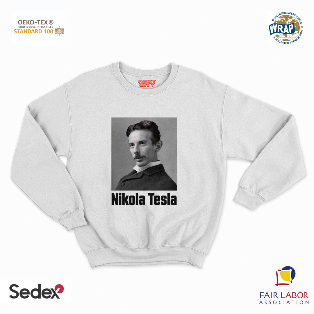 felpa con girocollo unisex- giovanni tesla