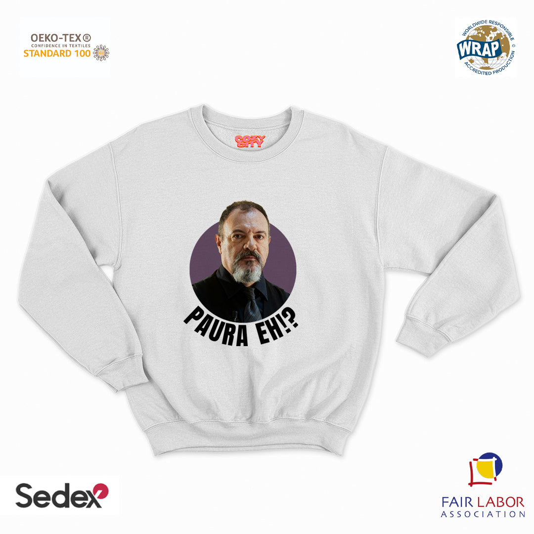 felpa con girocollo unisex- carlo paura eh