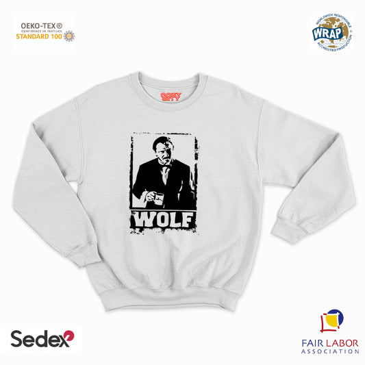 felpa con girocollo unisex- mr wolf