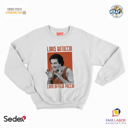 felpa con girocollo unisex- loris capo ufficio pacchi