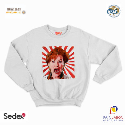 felpa con girocollo unisex- mamma kevin