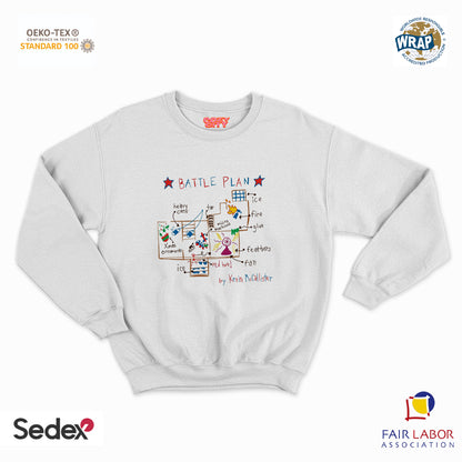 felpa con girocollo unisex- battle plan