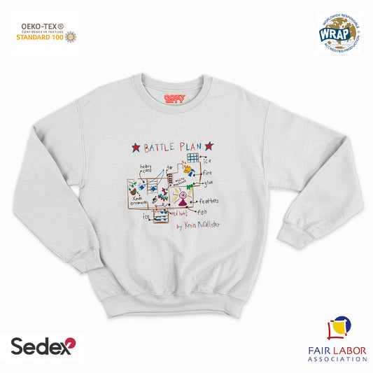 felpa con girocollo unisex- battle plan