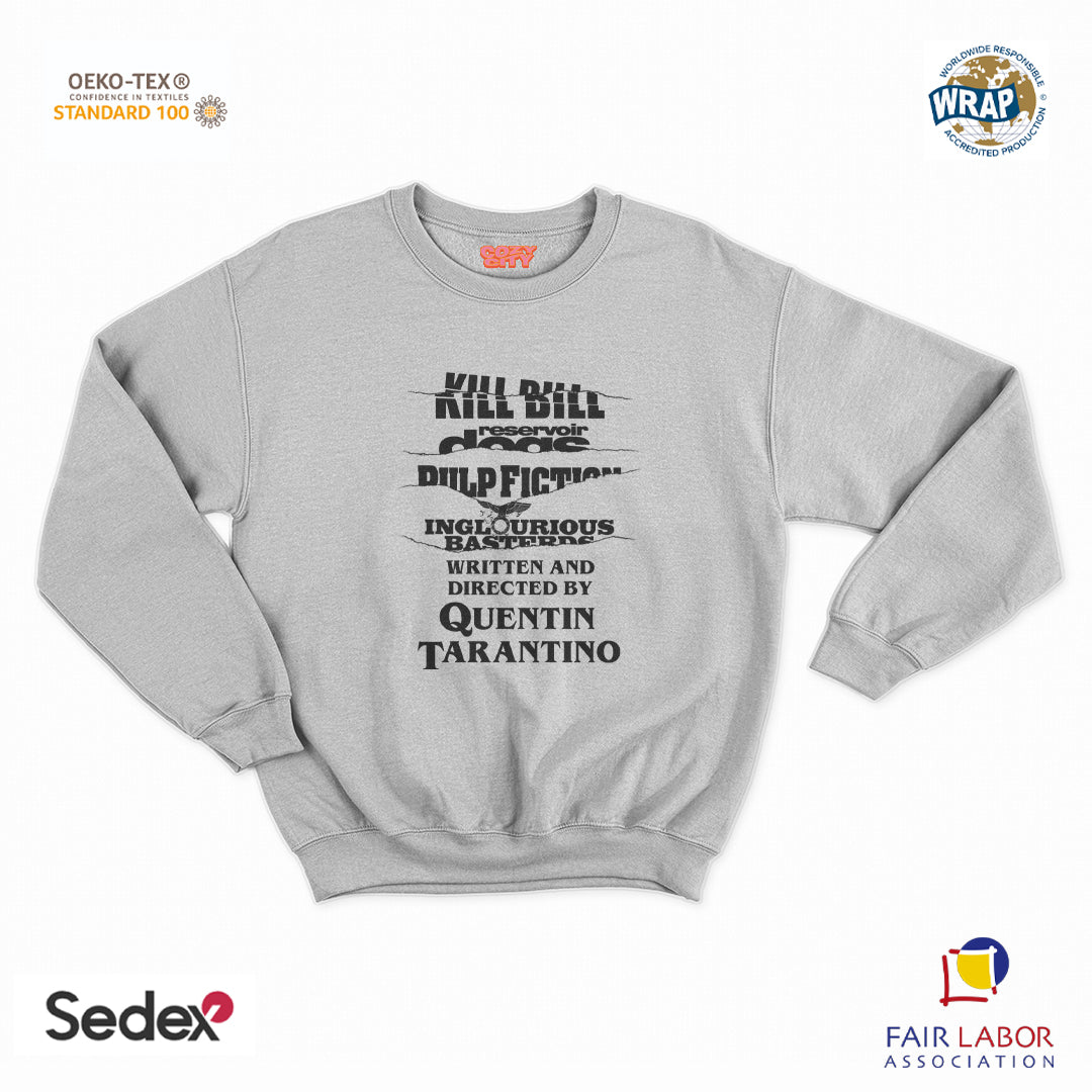 felpa con girocollo unisex- tarantino film movie