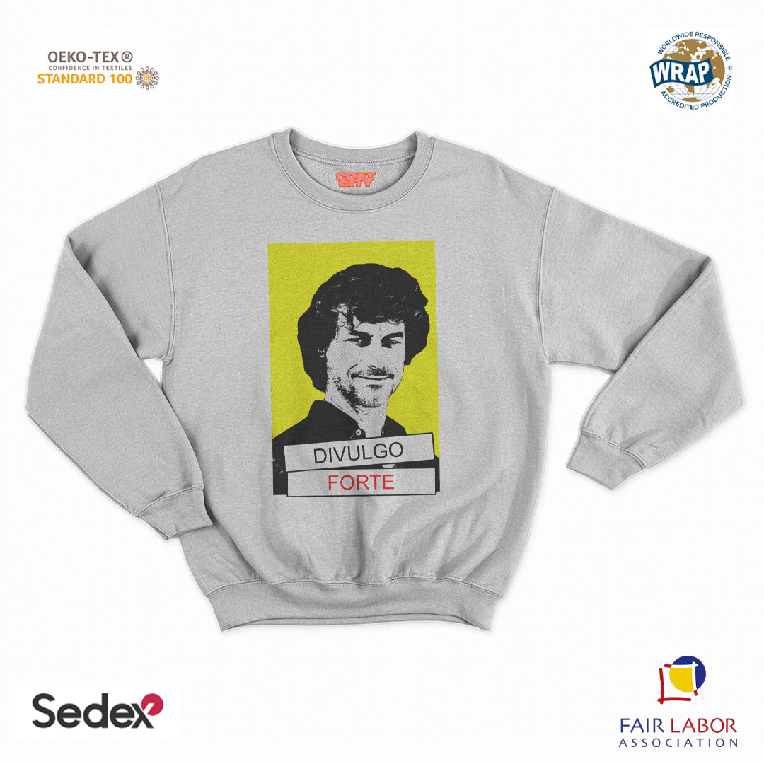 felpa con girocollo unisex- alberto divulgo forte