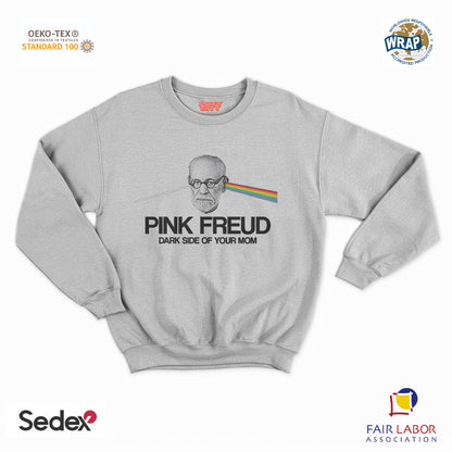 felpa con girocollo unisex- pink froyd