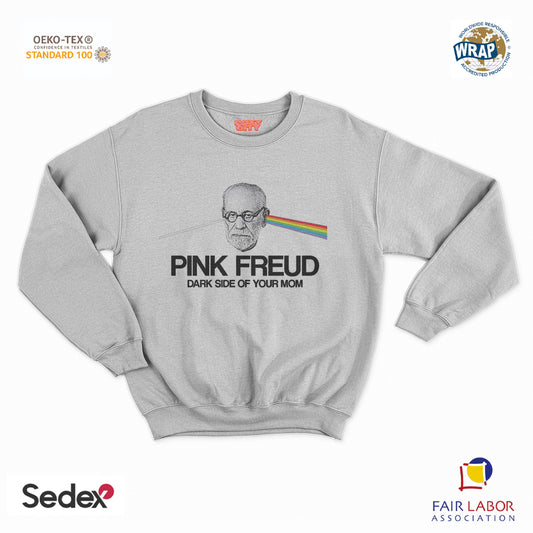 felpa con girocollo unisex- pink froyd