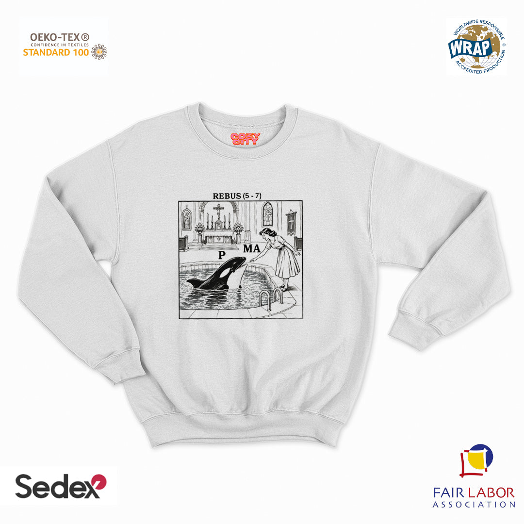 felpa con girocollo unisex- rebus maleducato