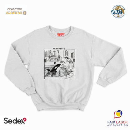 felpa con girocollo unisex- rebus maleducato
