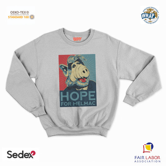 felpa con girocollo unisex- alf hope for melmac