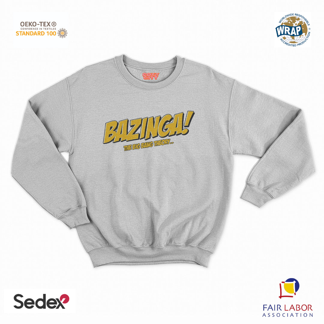 felpa con girocollo unisex- bazinga