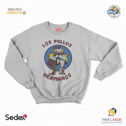 felpa con girocollo unisex- los pollos