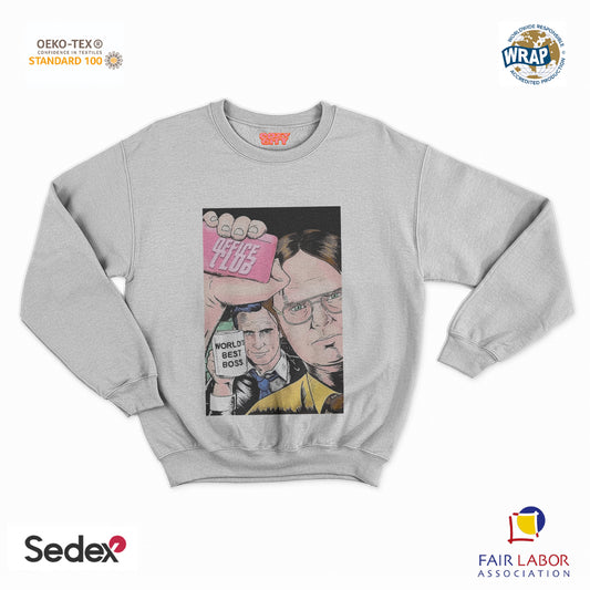 felpa con girocollo unisex- the office club