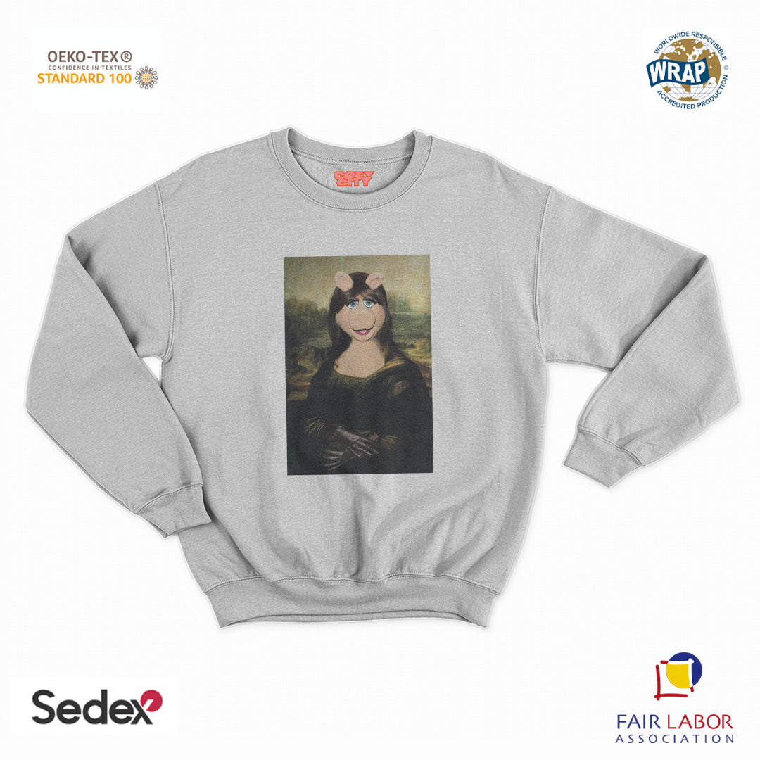 felpa con girocollo unisex- monnalisa pig