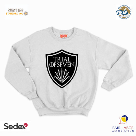 felpa con girocollo unisex- il giudizio dei sette trial of seven