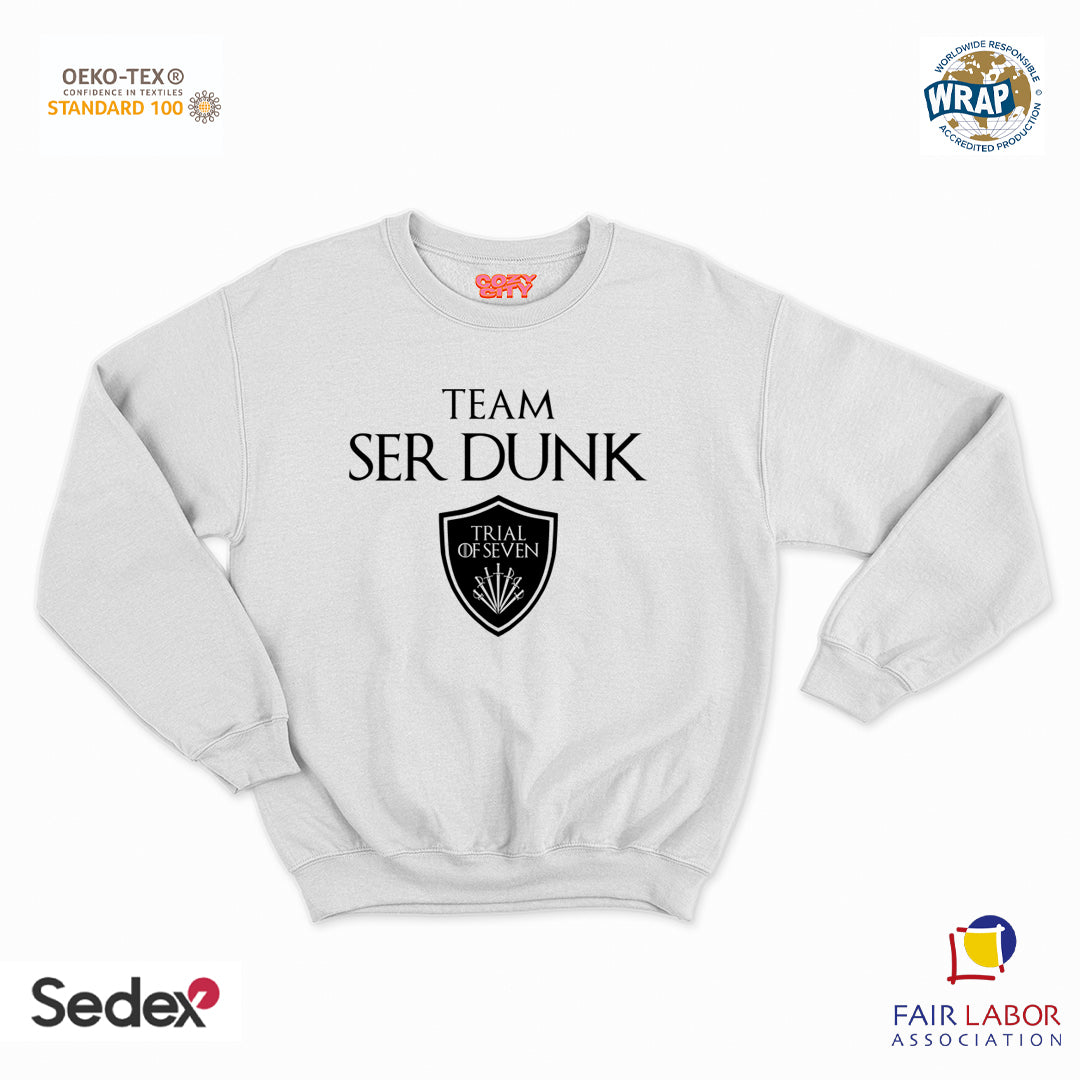 felpa con girocollo unisex- team ser dunk il giudizio dei sette trial of seven