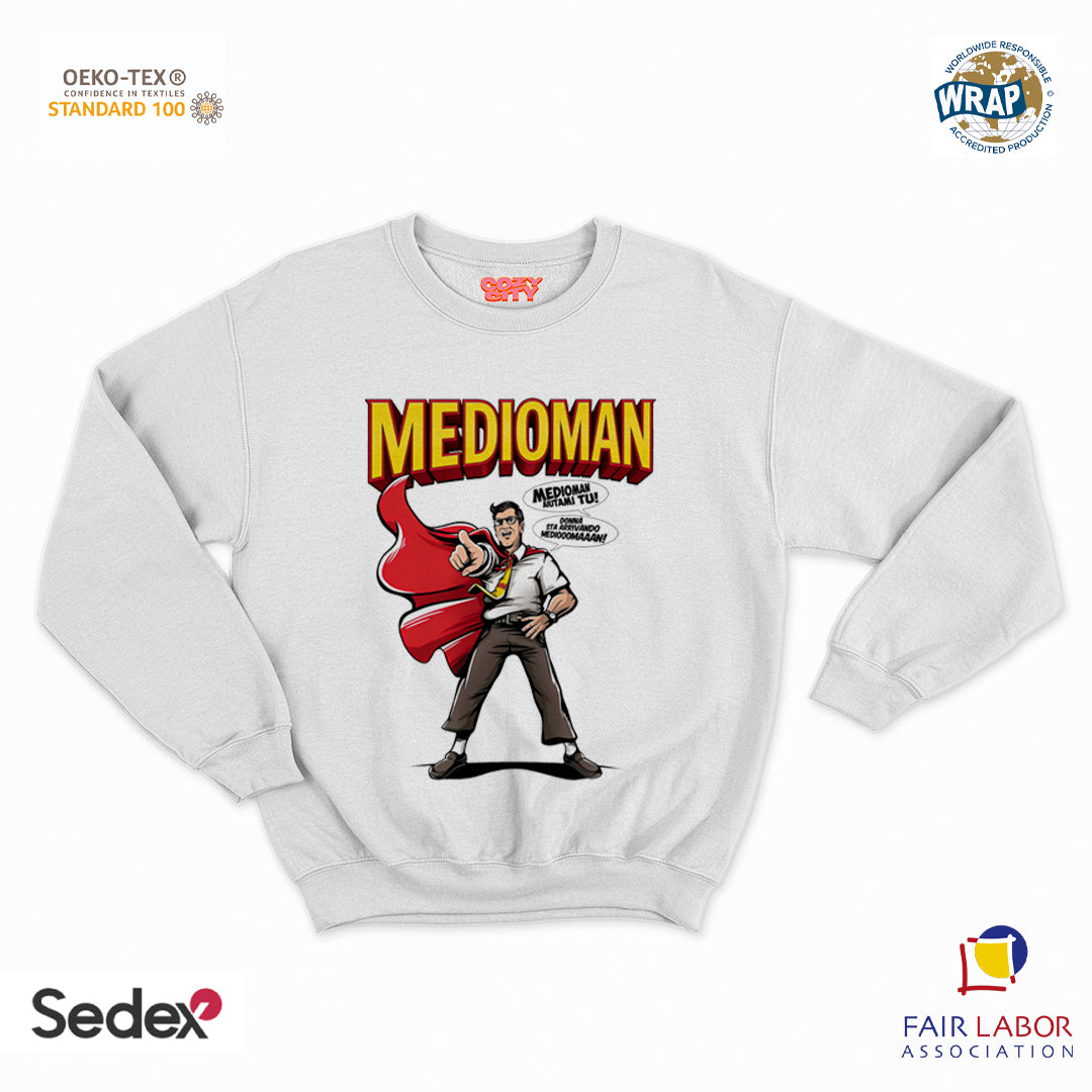felpa con girocollo unisex- medioman
