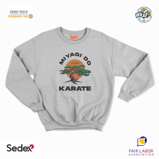 felpa con girocollo unisex- miyagi do karate