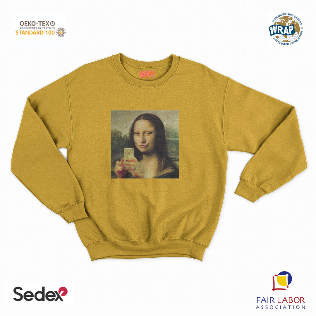 felpa con girocollo unisex- monnalisa selfie