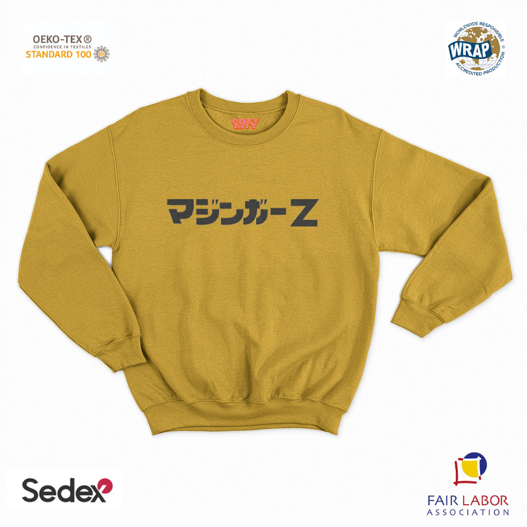 felpa con girocollo unisex- robottone giapponese mazi Z manga