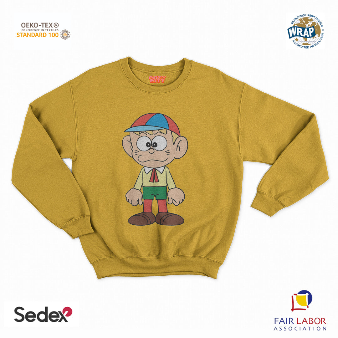 felpa con girocollo unisex- carletto mostri