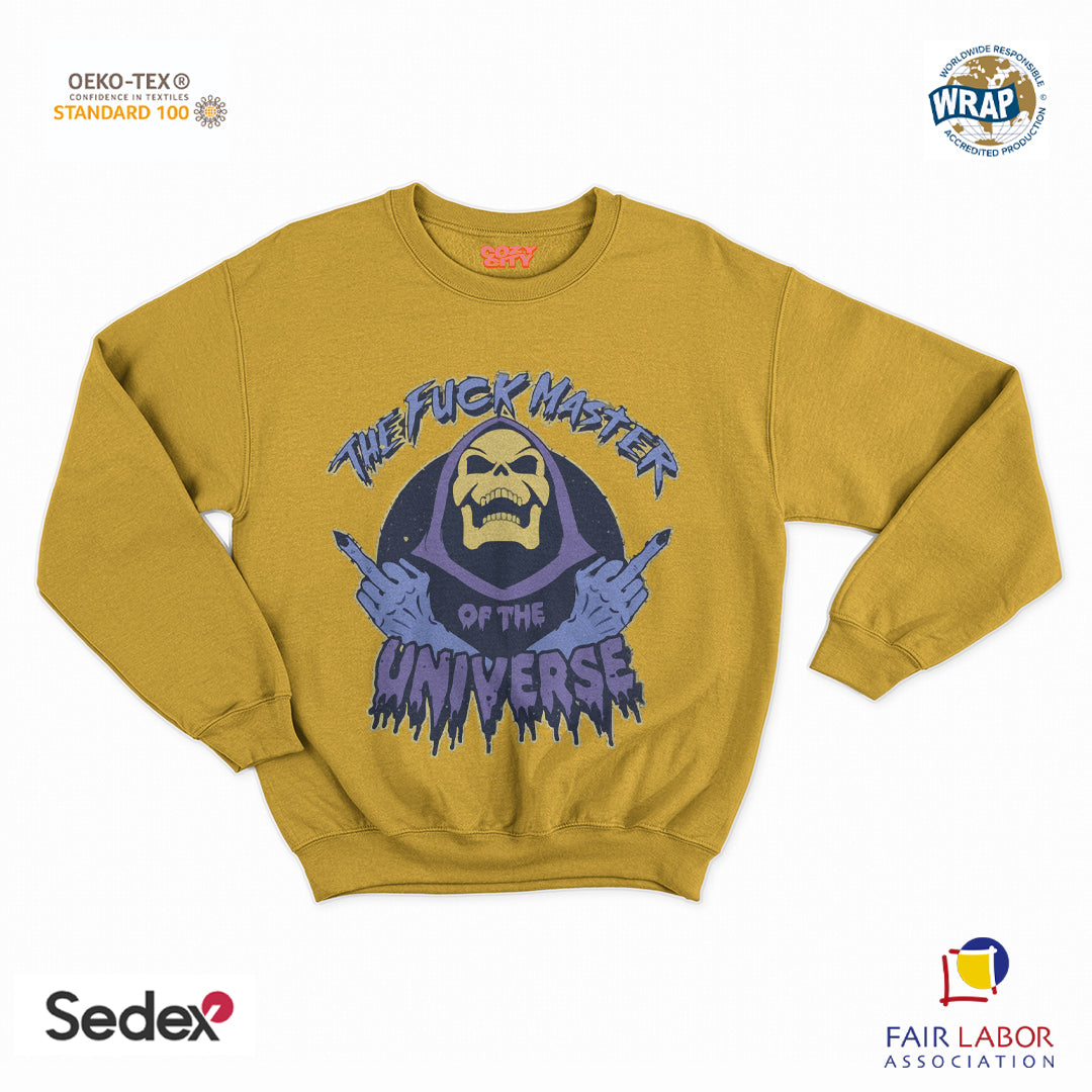 felpa con girocollo unisex- the fuck master of the universe