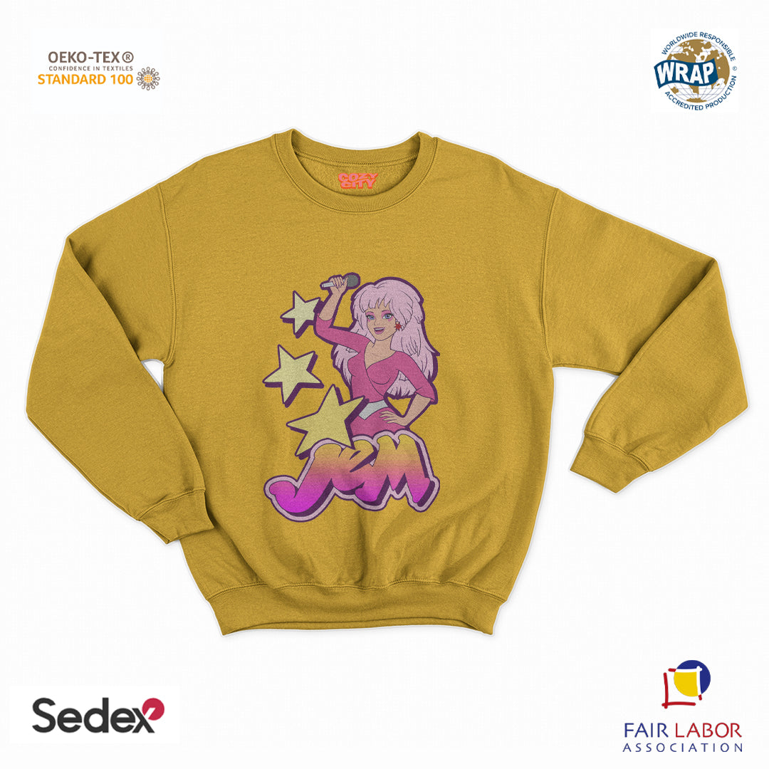 felpa con girocollo unisex- jem delle hologram