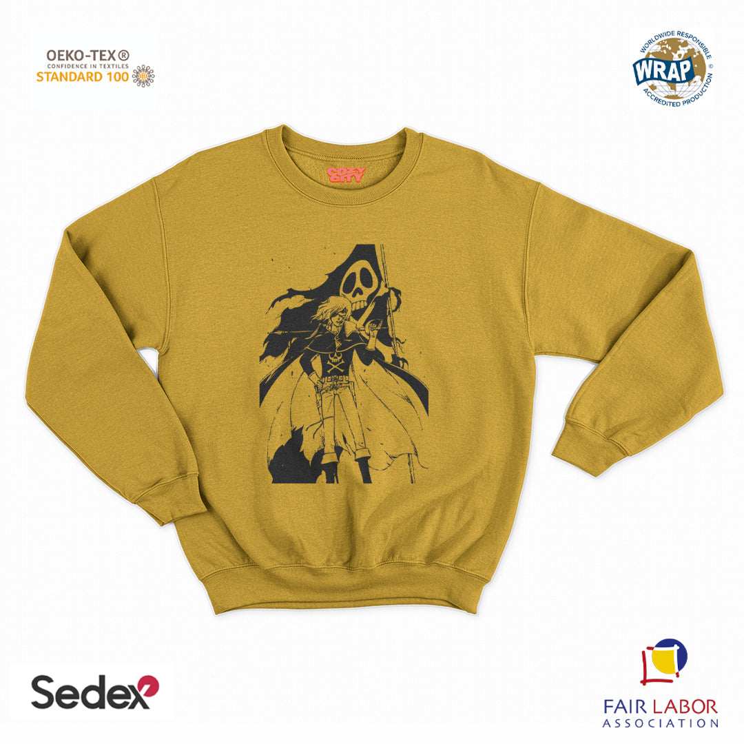felpa con girocollo unisex- capitan manga
