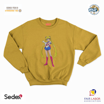 felpa con girocollo unisex- sailor manga