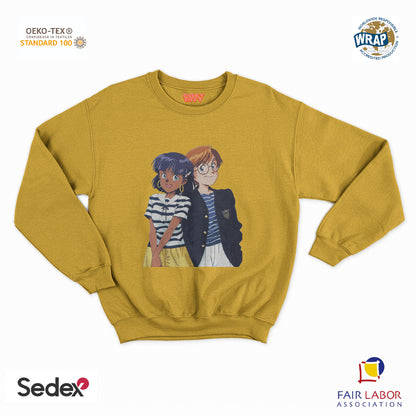 felpa con girocollo unisex- il mistero della pietra azzurra