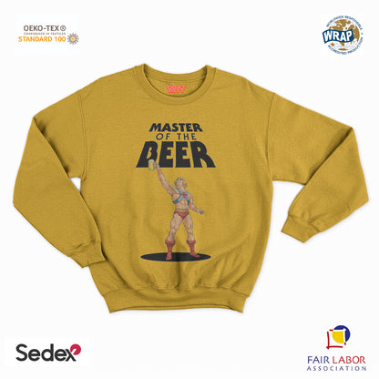 felpa con girocollo unisex- master of the beer