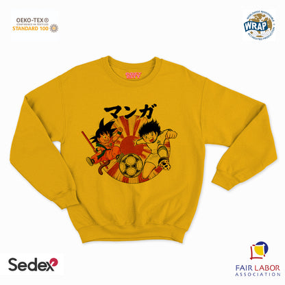 felpa con girocollo unisex- manga combo hg