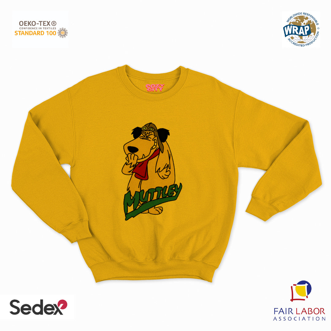 felpa con girocollo unisex- cane che ride