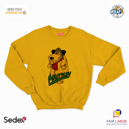 felpa con girocollo unisex- cane che ride