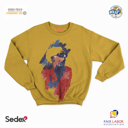 felpa con girocollo unisex- doc ritorno acquarello