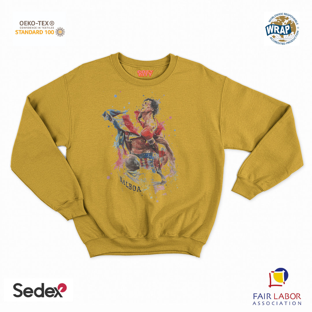 felpa con girocollo unisex- box balboa