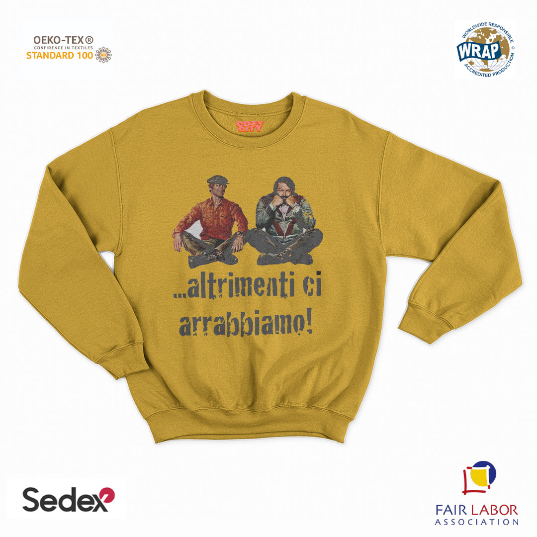 felpa con girocollo unisex- altrimenti ci