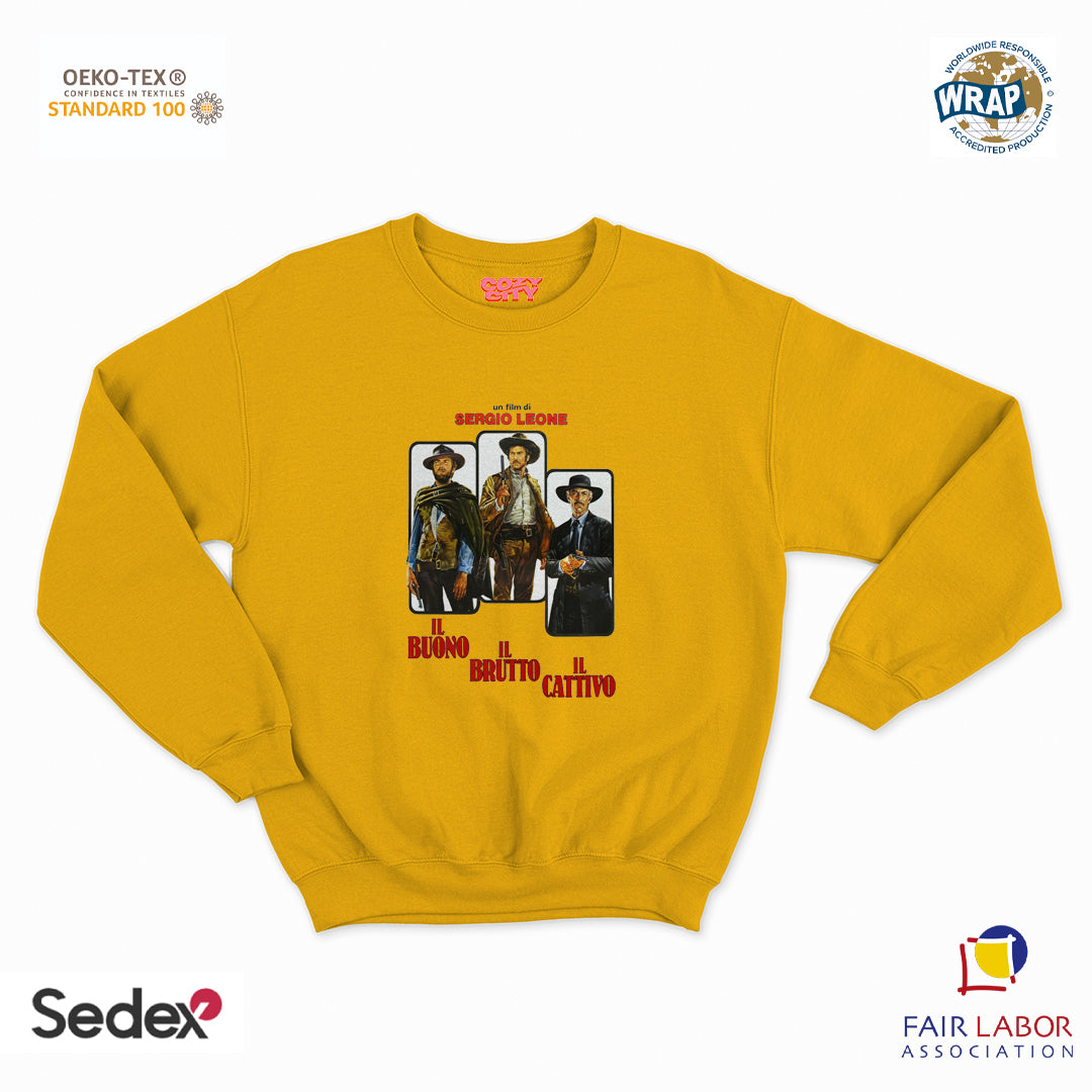 felpa con girocollo unisex- il buono western