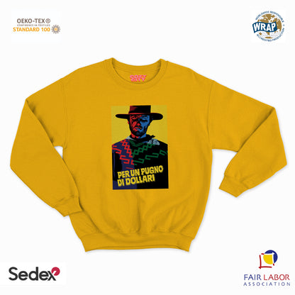 felpa con girocollo unisex- per un pugno western