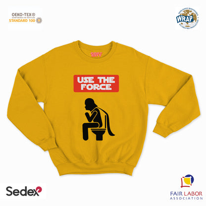 felpa con girocollo unisex- use the force cagando