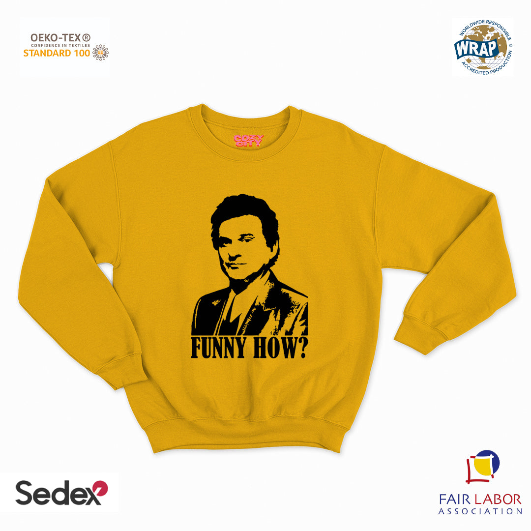 felpa con girocollo unisex- funny how bravo ragazzo