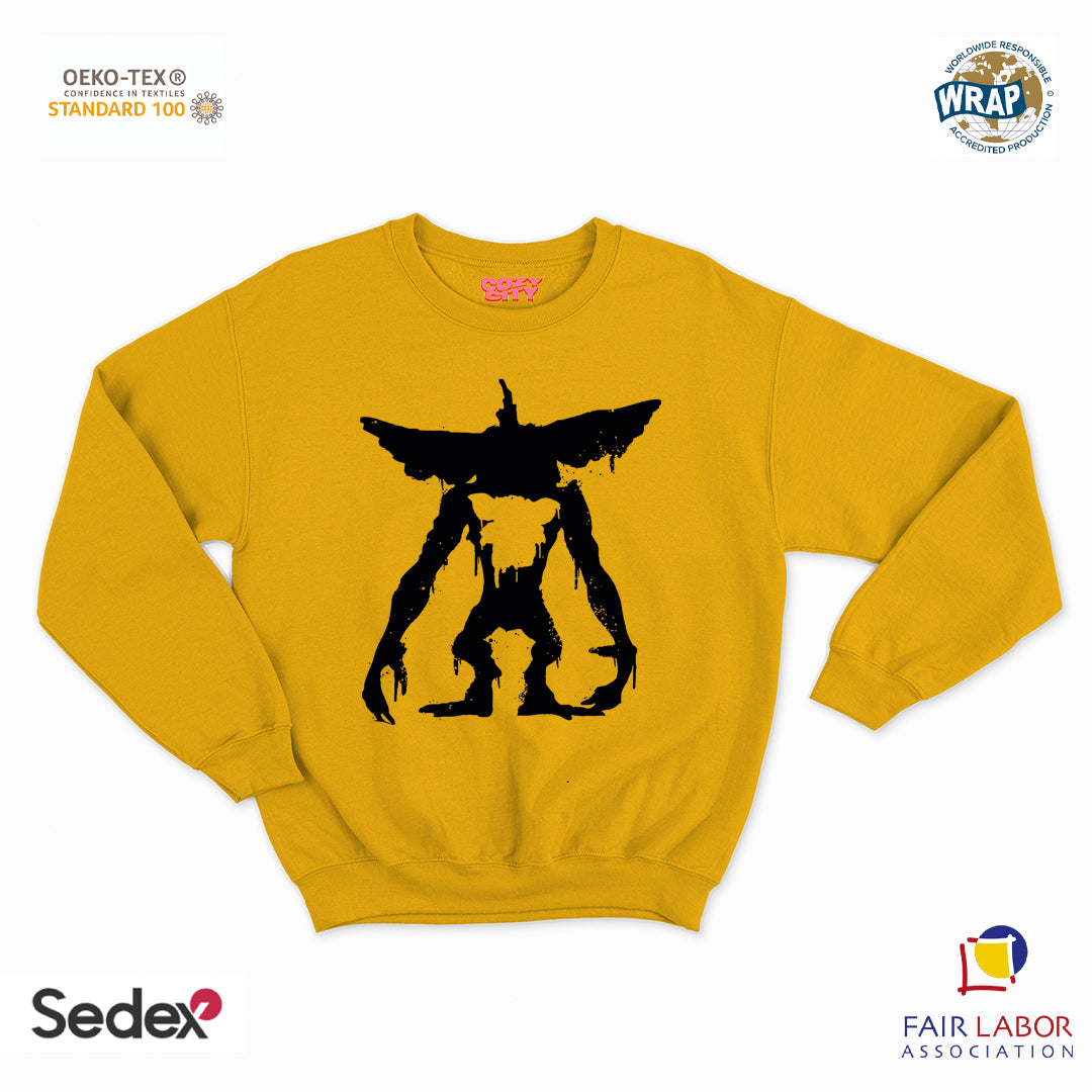 felpa con girocollo unisex- mostri anni 80