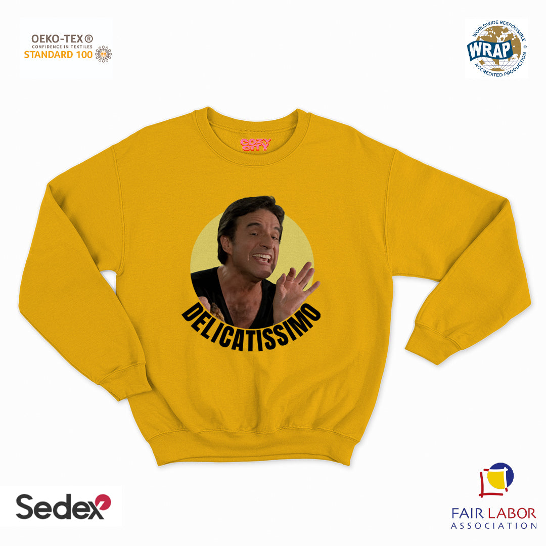 felpa con girocollo unisex- cristian delicatissimo