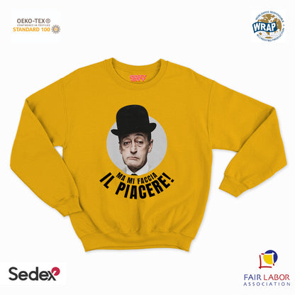 felpa con girocollo unisex- ma mi faccia il piacere