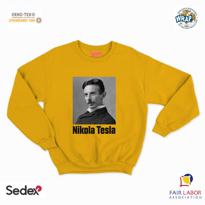 felpa con girocollo unisex- giovanni tesla
