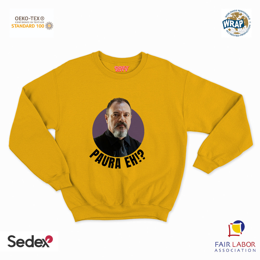 felpa con girocollo unisex- carlo paura eh