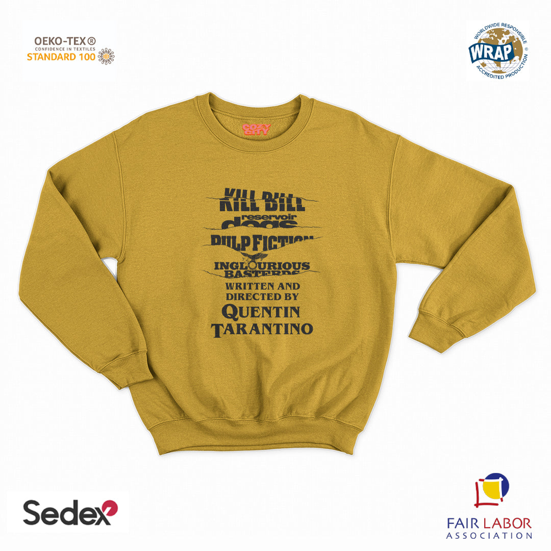 felpa con girocollo unisex- tarantino film movie