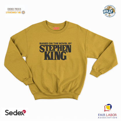 felpa con girocollo unisex- based on the novel of stephen king scritta